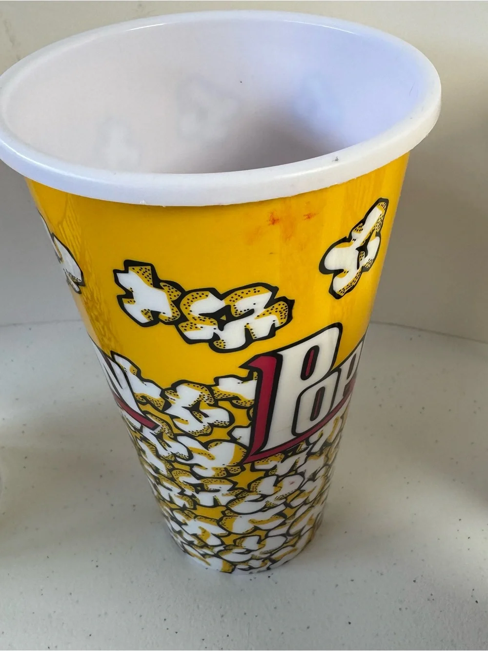 Lot 4 POPCORN TUBS Cups Bowls Bucket pop corn Plastic Container Snack Movie nite